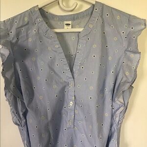 Old Navy floral/pin-striped dress